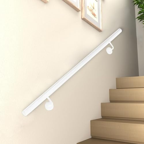 Lanmmraifc Pasamanos de Escalera Modernos de 30 a 600 cm, pasamanos de Pared para Interiores y Exteriores, Barra de Seguridad para pasillos de niños Mayores y lofts.(510cm)