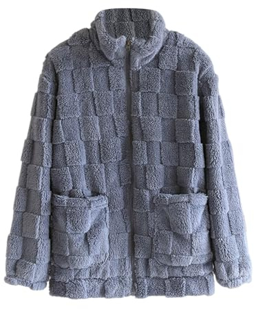 Zanisouta Sudadera de franela para mujer, chaqueta de transición de invierno, cálida, casaca gruesa, camisa de ocio, jersey, ropa de estar por casa, manga larga, termica, camiseta de un solo color