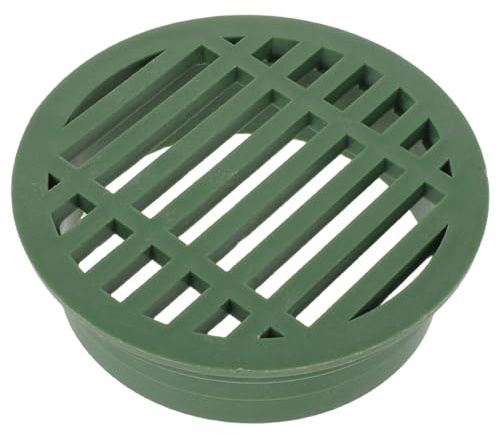 DOITOOL Green Plastic Round Drain Grate Cover for Outdoor Landscaping Horticulture Garden Floor Drain with Debris Filter Lawn and Flower Bed Water Drainage Emitter Fit for Courtyard