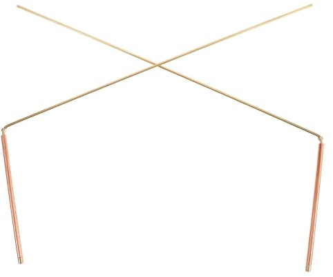 BESPORTBLE Lot de 2 Baguettes de Sourcier en Cuivre Bicolore 99% Pur, Tiges de Cheville Portables pour Détection D’Objets, Chasse aux Fantômes et Divination par L’Eau, Accessoires