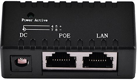 VBESTLIFE POE Injector Splitter Stromversorgung über Ethernet Netzteiladapter Für IP-Kamera-LAN-Netzwerk(Schwarz)