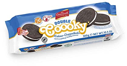 Galletas de Chocolate y Vainilla - Sándwich Relleno con Crema de Vainilla - Snack Sin Gluten y Sin Lactosa - Double Coooky 300g - Coppenrath | Sándwich Relleno con Crema de Vainilla - Snack Sin Gluten y Sin Lactosa - Double Coooky 300g
