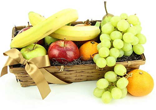 Tropical Bounty Fruit Basket - Fruit Gift Baskets and Gift Hampers with Next Day UK delivery with Personal Message attached