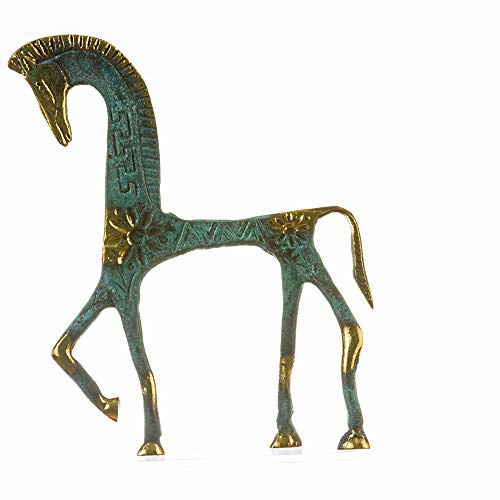 BeautifulGreekStatues Wunderschöne antike indisch-skythische Bronze-Pferdestatuette, handgefertigt