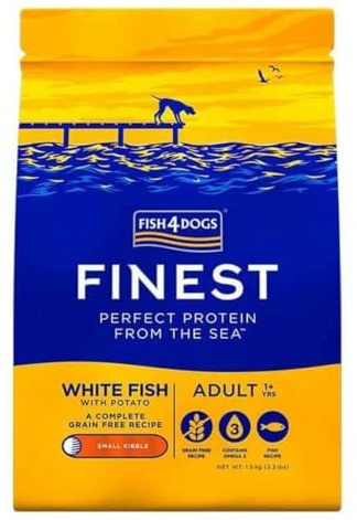 Fish4Dogs Finest Adult Complete - Weißfisch kleine Brocken - 1,5 kg