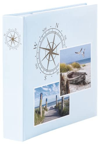 Hama Einsteckalbum mit Ostsee-Motiv (Fotoalbum zum Einstecken von 200 Fotos im Format 10x15 cm, Einsteckfotoalbum mit 100 Seiten, Fotobuch für Urlaubs-Fotos) blau