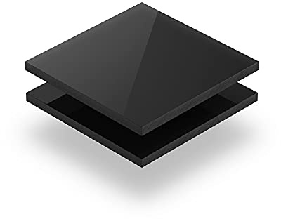 Acrylglasplatte Acrylglas Schwarz 3 mm - Rechteck in Abmessungen von 60x30 cm bis 150x100 cm. UV-beständig, hochwertiges PMMA, Schutzfolie an beiden Seiten, ohne scharfe Kanten