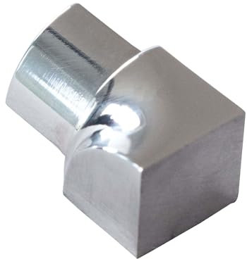 Dalsys 5x angolo interno per profilo piastrelle 10mm, profilo quarto di cerchio in acciaio inox lucido