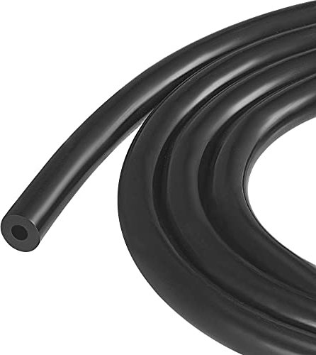 sourcing map Vakuum Silikonschlauch Schlauch 4mm ID 3mm Wanddicke 5m Schwarz Hochtemperatur für Motor