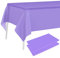 PLULON 2 Stück Lila Tischdecke Kunststoff Tischdecke 137 x 274 cm Rechteckige Tischdecke für Hochzeit Geburtstag Party Zuhause Tischdekorationen