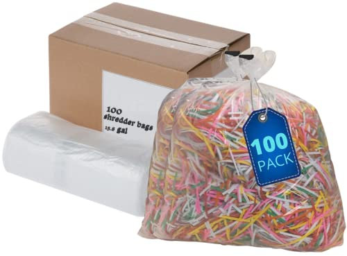 1InTheOffice Shredder Bags 15.8 Gallon, Paper Shredder Waste bags 15.8 Gal. (100 Count)