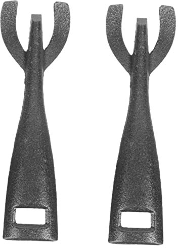 YARNOW 2 Piezas Bistec Plato Tenedor Clip De Sartén De Fajita Clip De Placa De Hierro Pinzas Para Sartenes Pinza De Pan Pinza De Tazón Teppanyaki Clip De Disco Hombre Hierro Fundido