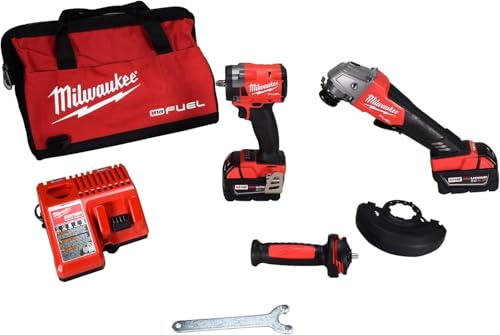 Milwaukee Elettrico - Avvitatore a percussione compatto M18 Fuel e smerigliatrice 2 utensili