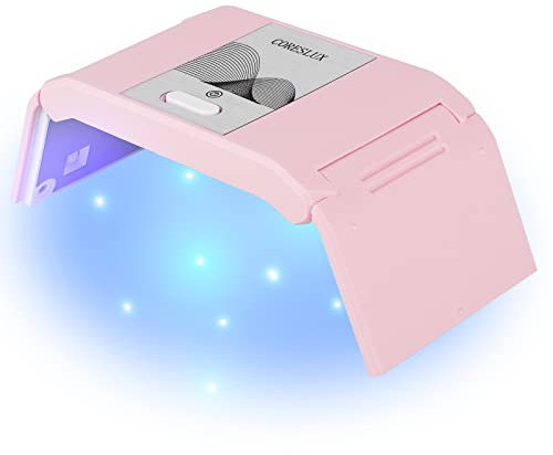 CORESLUX Mini UV Nail Lamp Portable Gel Nail Lamp 36W LED Nail Lamp Faster Nail Dryer with 60s/120s Timer (Pink)