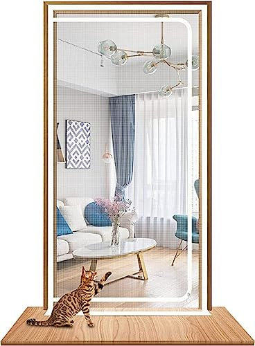 Haustiersicher Katzentür, Balkontür For Wohnzimmer, 85 X 200 Cm, Moskitonetz, Dicke Katzentür Mit Reißverschluss, Katzentür, Balkontür For Wohnzimmer, Schlafzimmer, Terrasse ( Color : Weiss , Size : 8