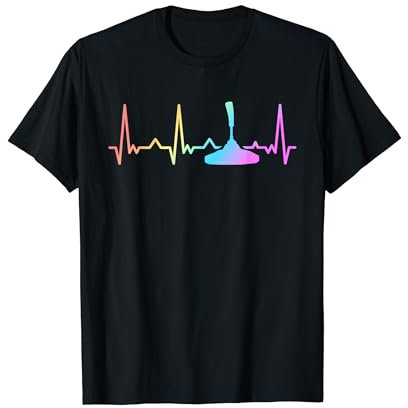 Stockschießen Stockschütze Herzschlag Eisstock T-Shirt