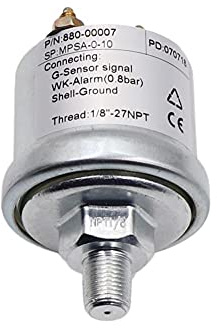 JINGERL Sensore meccanico del manometro dell'olio dell'automobile della barca con NPT-1/8 e M10 * 1 for il segnale di uscita del mittente della pressione del carburante da 5 bar 10 bar 10~184ohm (C