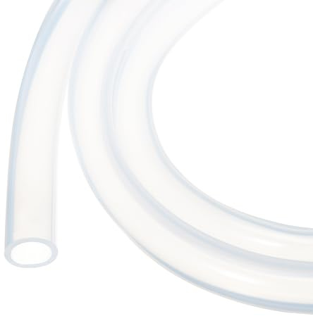 Rebower 2m(7ft) Silicone Tubing 13mm ID 18mm OD Clear Industrial Plastic Tubing Pure Silicone Hoses for Pump Siphoning Draining Irrigation Brewing, 1/2 x 0.7