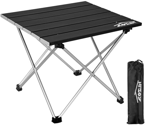IPEB Campingtisch Klappbar, Klapptisch Camping, Tragbarer Picknicktisch Faltbar, Kleiner Aluminium-Klapptisch mit Tragetasche, Geeignet für Strand, Picknick, Camping, Rasen (S)