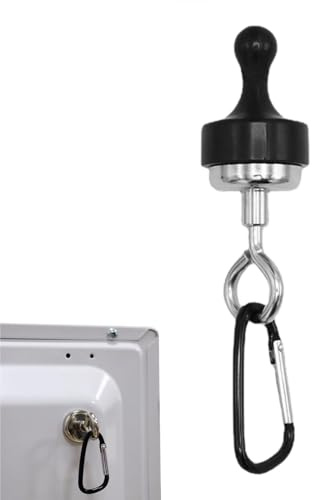 Eoixuqba Magnetischer Haken für den Baldachin, magnetischer Camping-Haken,Starke Magnethaken aus Edelstahl mit Karabiner - Multifunktionaler Zelt-Magnethaken, D-Typ-Schnallen-Magnethaken für Vordach