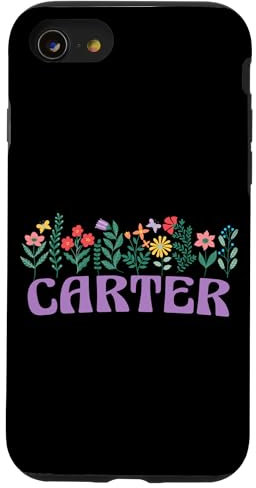 Coque pour iPhone SE (2020) / 7 / 8 Wildflower Floral Carter Prénom Fête des Mères Femme