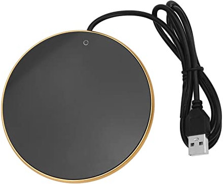 Scaldacaffè, Scaldatazze da caffè per scrivania, Temperatura costante 55°C 3 livelli Scaldatazze da caffè USB Caffè Tè Latte Bevanda, Piastra scaldavivande per Home Office Viaggi (Oro)