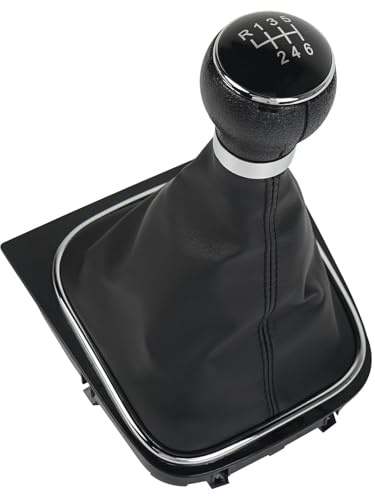 OTUAYAUTO Schaltsack Schaltmanschette mit Schaltknauf und Rahmen | Als Komplettset Plug Play Ersatzteil, Passend für Golf 5 Golf 6, 6 Gang OEM: 1K0711113, 5K0711113, 1K8711113