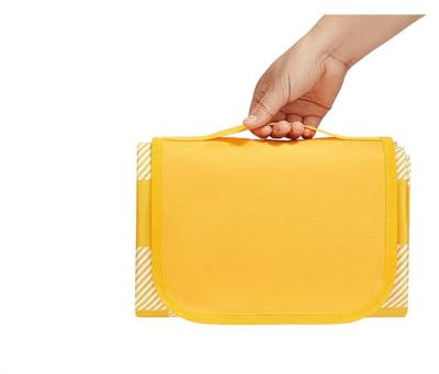 MXMZSRTH Picknickmatte Oxford Tuch Picknick Matte Outdoor Ausflug Camping Matte Picknick Decke(Yellow,200x200cm)