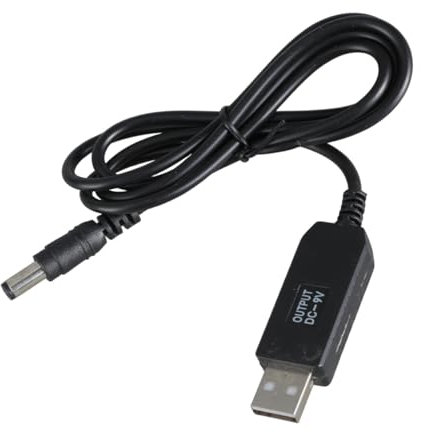 Ralondbey USB To DC5.5x2.1mm 9V Power Adapter Cable For Low Power Devices With Step Up Function 5V3A Input/9V5W Output Wire