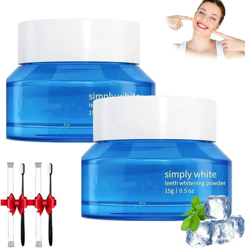 Luminoteeth Zahnaufhellungspulver, Natürlicher Schnee Zahnaufheller, Magic Booster Pulver Zähne, Sofortige Zahnpasta Whitening, Reinigung Zahn Frische Atempflege Oral Non-Sensitive Formel (2)