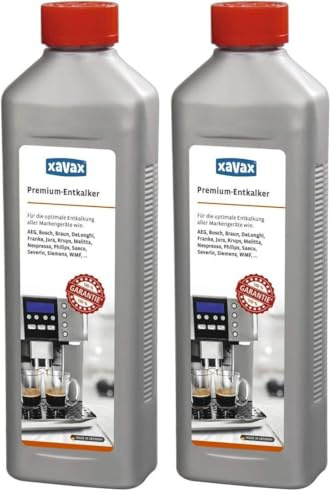 Xavax Premium-Entkalker für Kaffeevollautomaten und Espressomaschinen (500 ml) (Packung mit 2)
