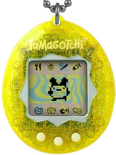 Bandai – Tamagotchi Original Color Collection Yellow – virtuellt elektroniskt djur – interaktiv leksak på italienska – Tamagotchi gul – leksak för barn från 8 år och äldre – 46008