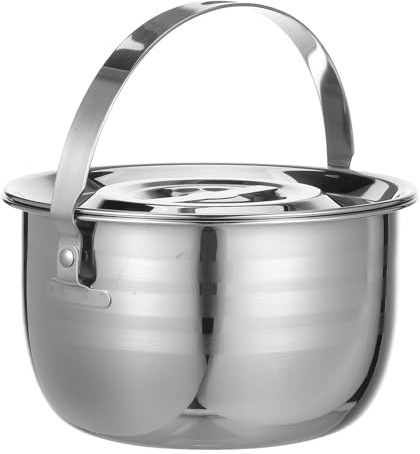 NUOBESTY Marmite à Soupe Grosse Capacité en Acier Inoxydable 18 CM Antiadhésive Marmite Cuisine Multifonction pour Camping et Cuisson Domestique