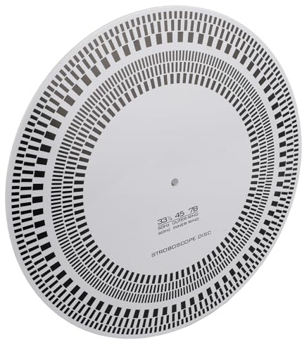 BONKZEBU Professionell Skivspelare Skivspelare Strobe Disc Dubbelsidig Hastighetstestverktyg för Justering Av, 297 Mm Diameter