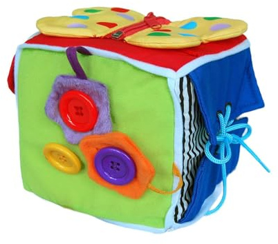 MUXZSIZ Soft Blocks With Clothes for Buckle Zipper Tie Shoe Activity Cube Exciting Toy Enhancing Children’s Learning Experience And Skills Fine Motor Skills