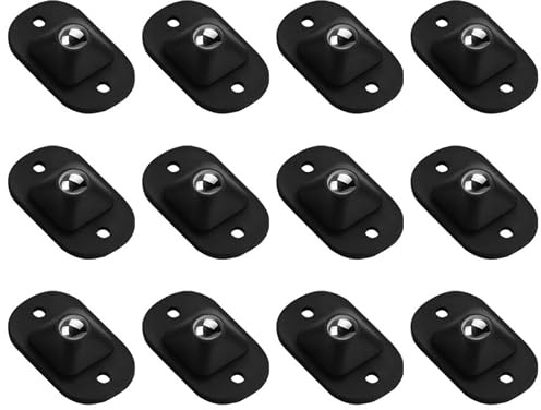 TOYANDONA 12 Pièces Roulettes Autocollantes pour Meubles en Abs Rotation 360° pour Boîtes de Rangement, Déplacement Fluide et Protection des Sols, Cuisine et Petits Appareils