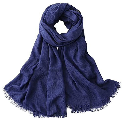 Camilife Damen Herren Viskose Langer Schal Tuch Stola Halstuch Sonnenschutz Groß Strand Schultertuch Tuch Wickeln mit Fransen Super Weich Komfort für Frühling Einfach Basic 95×195cm - Einfarbig
