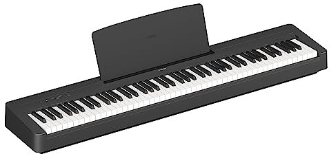 Yamaha P-145 Digital Piano with 88 Graded Hammer Compact Keys and 10 Instrumental Voices, Lightweight and Portable, Black