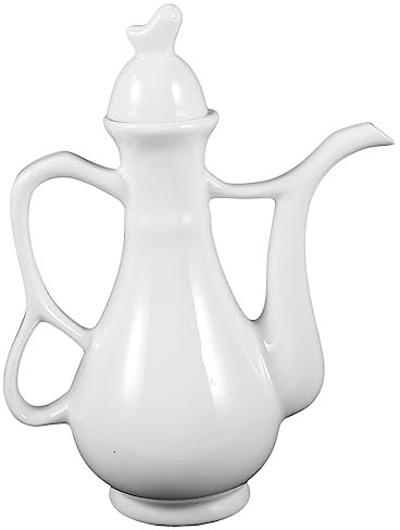 Ceramic Sake Jug Dispenser Container Beverage Container Wine Gourd Wine Bottle Japanese Ceramic Wine Jug Wine Accessory Ceramic Wine Kettle Wine Container for Home White Sushi/937