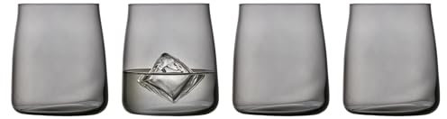 Lyngby Glas Krystal Zero Water Glass 42 cl 4 Piece Smoky Grey