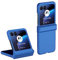 QINOUK Case for Motorola Razr 50 - Shockproof, Hinge Protection, Ultra-thin PC Case - Anti-Scratch Protective Flip Case - Blue
