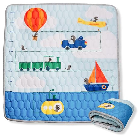 Alfombra Bebe Acolchada Plegable 120x120 cm - Certificado EN71 - Tapete de Actividades Bebe Antideslizante - Alfombra de Juegos Bebe para Gatear, Jugar – Manta Actividades Bebe