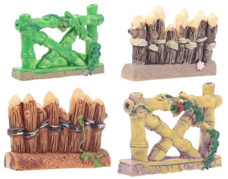 BESPORTBLE 4 Pezzi Mini Decorazioni per Recinzioni in Materiale Simulazione Recinzioni da Giardino Ornamenti Stile Casuale per Mini Case e Decorazioni da Tavolo