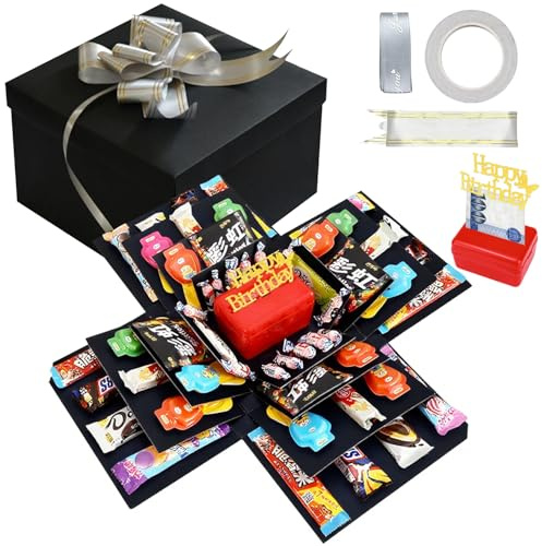 Überraschung Box,Uberraschungsbox,4-lagige Kreative Geschenkbox Explosionsbox,Geldgeschenke Verpackung,Geldgeschenke Geburtstag Überraschungsbox für Valentinstagsgeschenke,Geburtstag, Hochzeitstag