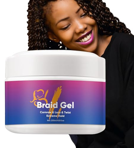 Geflecht GE - überschaubar, Kontrollgel für Haardefinition | Glättungscreme Flechtpflege, Styler -Fixierer Flechten von Gelf Beauty Travel Girl Männern Twist kleinkid Curly Mutter Frauen