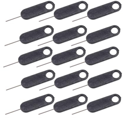 Zerodeko 15 pièces Aiguilles Sim Alliage Aluminium Robustes Outil Éjection de Carte Sim Pratique pour Téléphone pour Retirer et Ouvrir Facilement