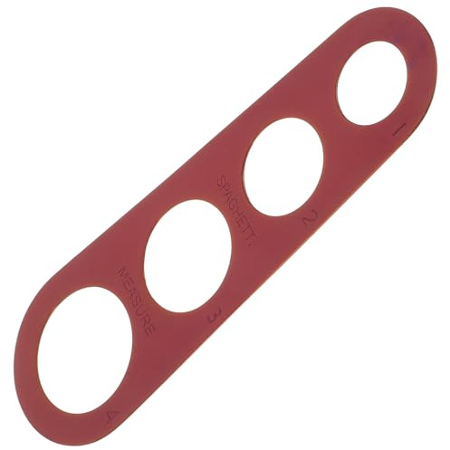 Abaodam Medidor de Pasta de Acero Inoxidable, Herramienta para Medir Espaguetis, 4 Agujeros, Púrpura, Control de Porciones, Fácil de Limpiar, para Cocina y Pasta Seca