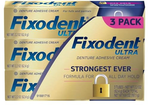 Fixodent Ultra Max Hold Dental Adhesive (2.2 oz. 3 pk.)