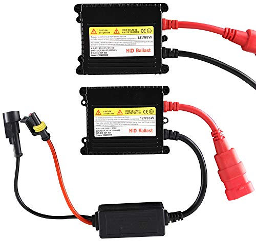Chemini HID-Vorschaltgeräte, 12 V, 55 W, Ersatz-Xenon-Vorschaltgerät, schlankes Digital-Set, universell für H1, H3, H7, H8, H9, H11, 9005, 9006, H4, 2 Stück