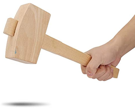 Professional Carpenters' Large Wooden Mallet, Hammer for Woodworking, Chisels (L)